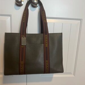 Coach Olive and Brown Men's Briefcase